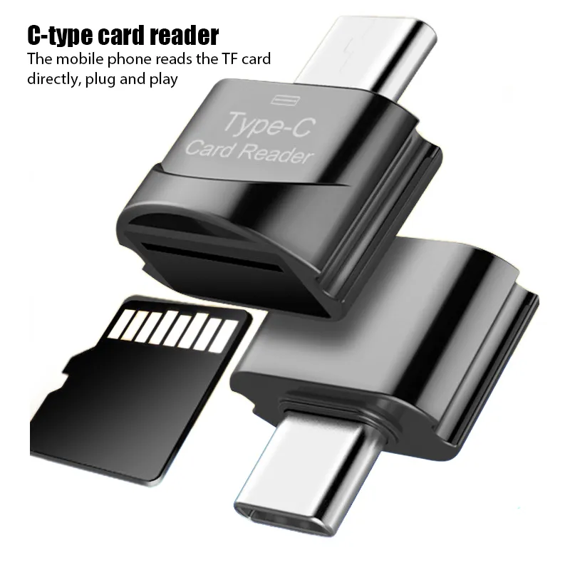 New USB 3.1 Type C To Micro-SD TF Adapter Cardreader High Speed Card Reader Smar