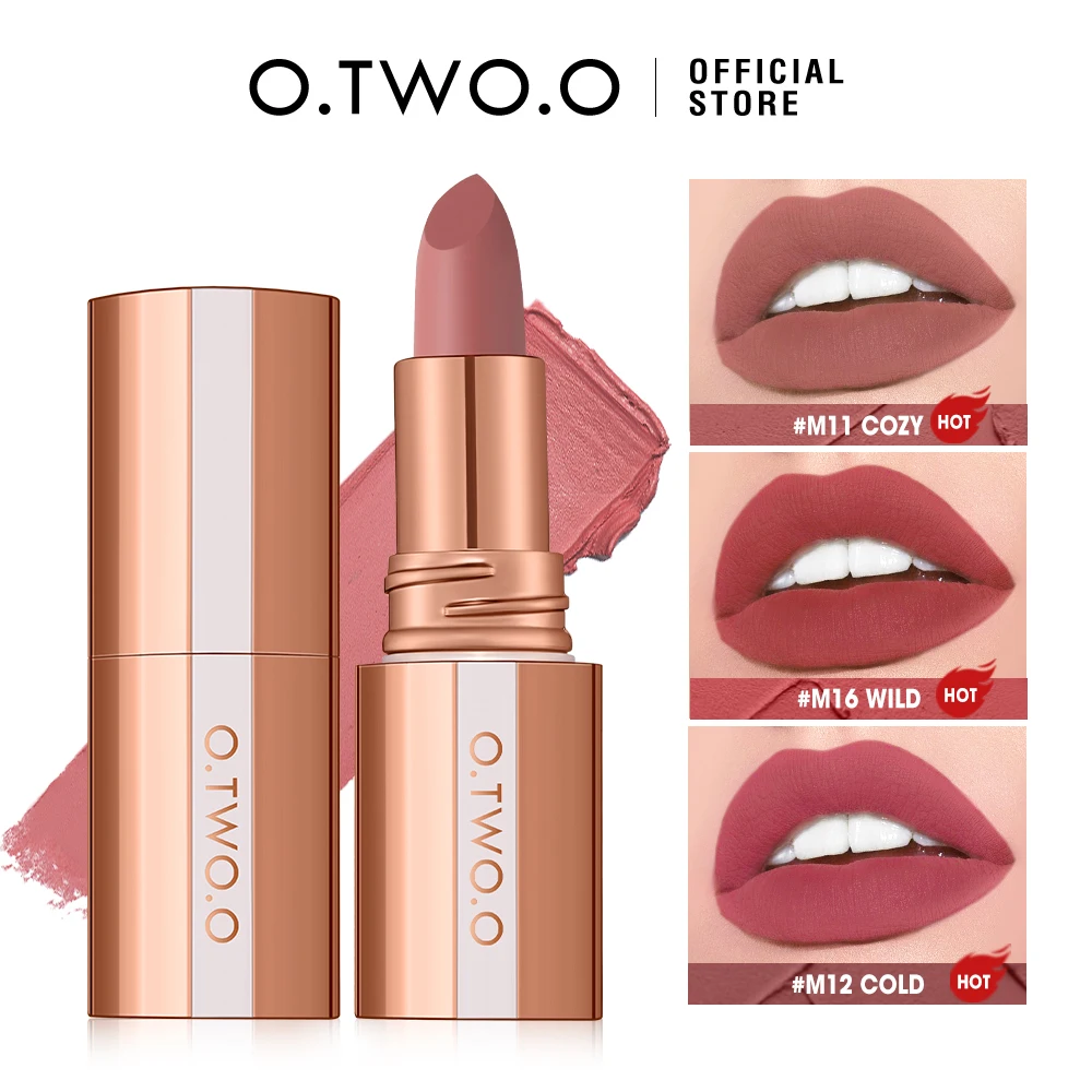 O.TWO.O Matte Lipstick Long Lasting Waterproof Lip Stick Smudge-free Classic Hig