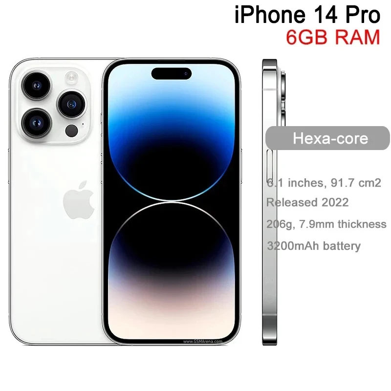 Original Apple iPhone 14 Pro 128/256/GB ROM 6GB RAM 6.1" Genuine Super Retina OL