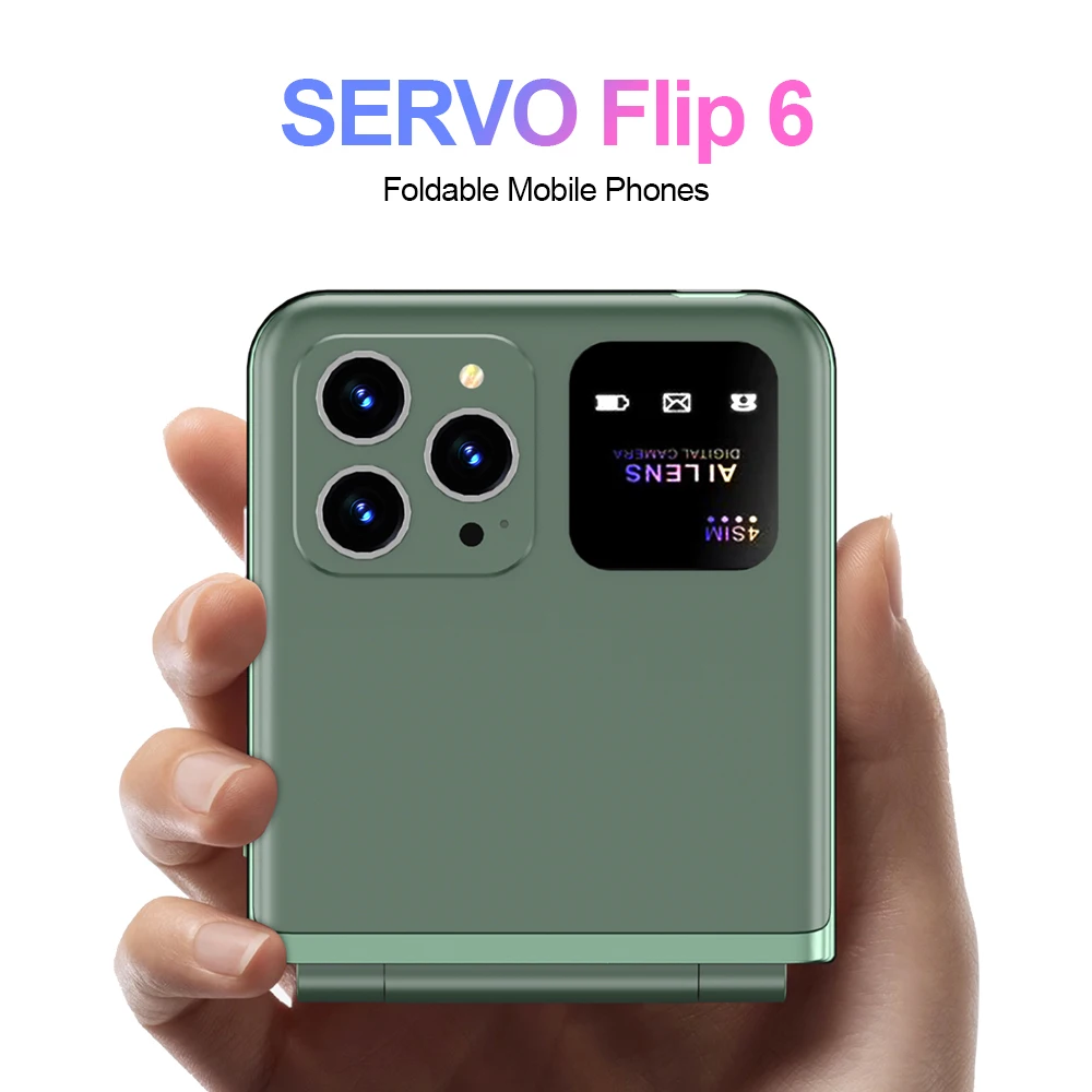 Original SERVO Flip 6 Mobile Phone 4SIM Card Standby GSM Network Magic Voice Cal