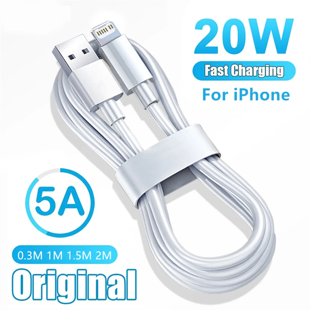 Original USB Cable For iPhone 14 13 11 12 Pro Max Mini XS Fast Charging Phone Da
