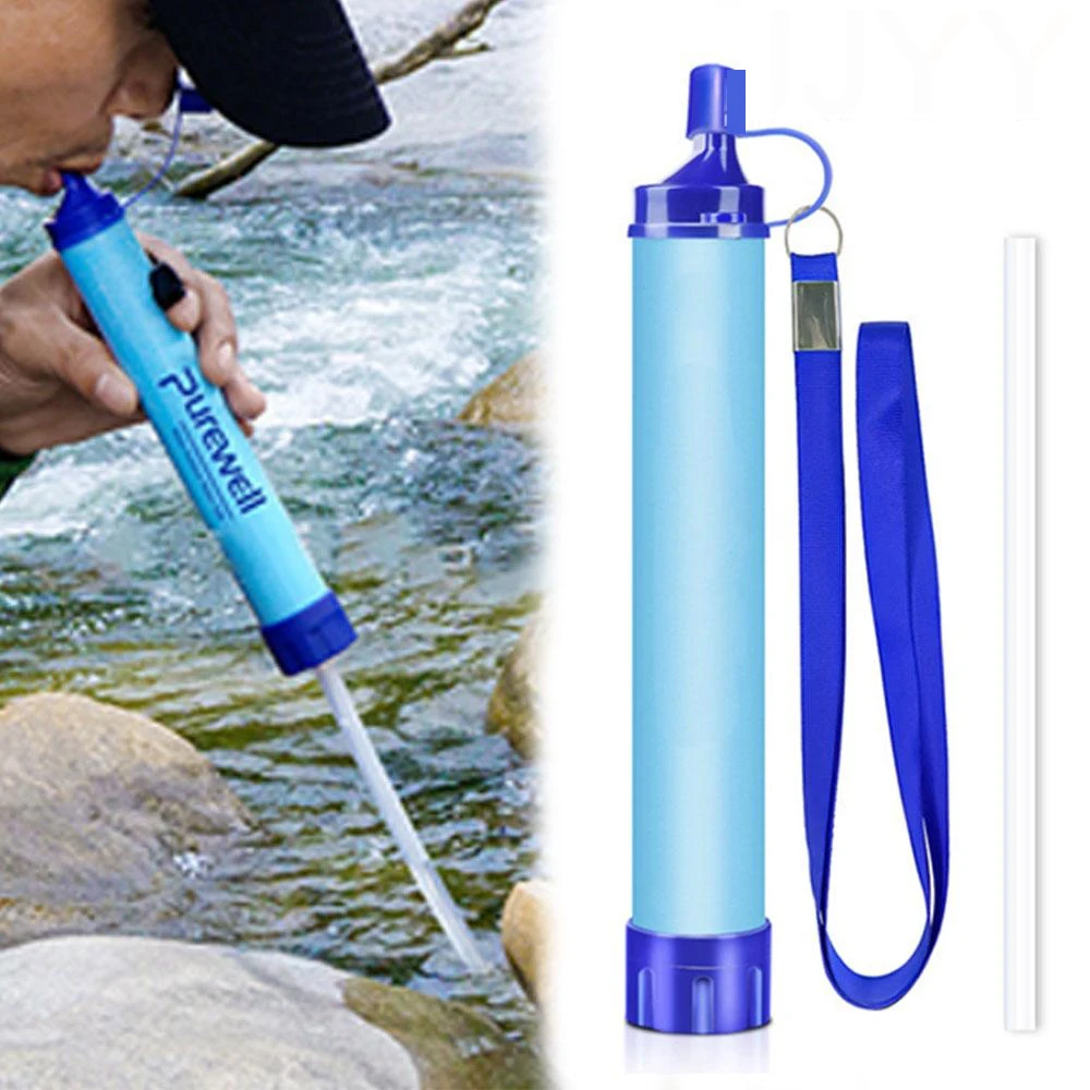 Outdoor Mini Water Filter Straw Camping Purification Portable Hiking Water Purif