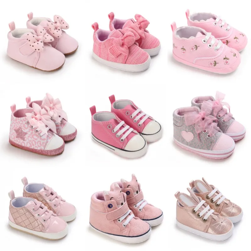 Pink Baby Shoes Princess Fashion Sports Shoes Children's Sneakers Girl Soft Sole