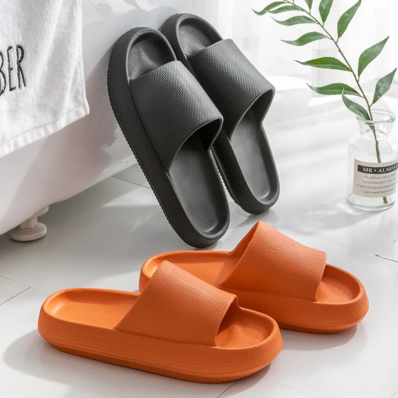 Platform Thick Bathroom Home Slippers Women Cloud Slippers Fashion Soft Sole Eva