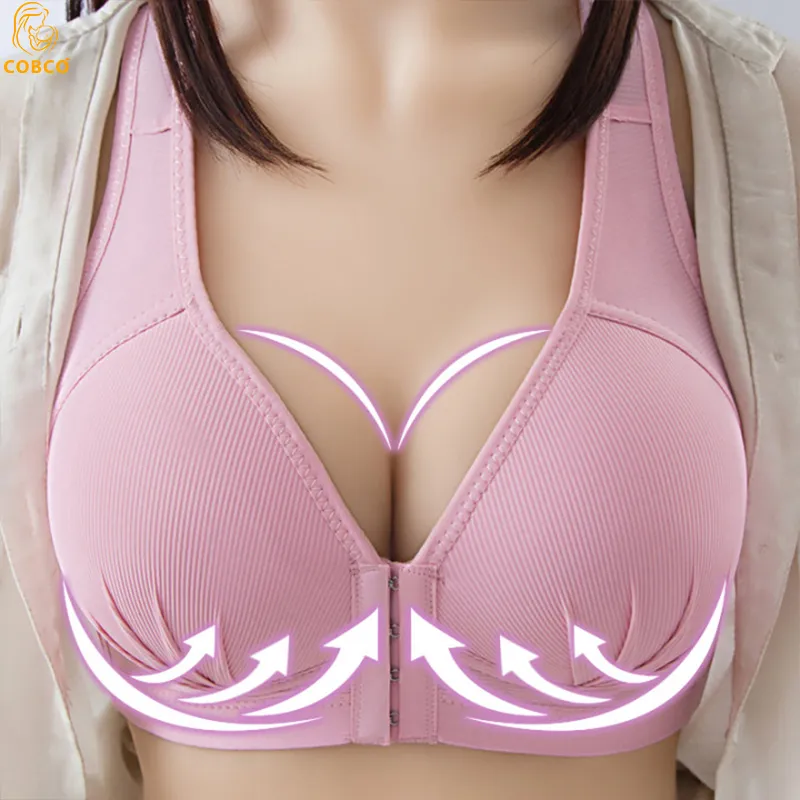 Plus Size Seamless Sexy Open Cup Bra for Maternity Clothes Pregnancy Women Front