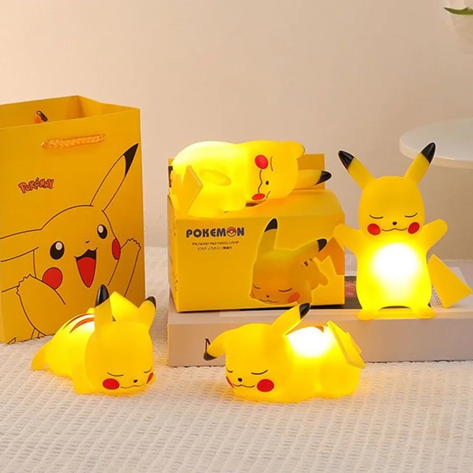 Pokemon Pikachu Night Light Cute Anime Soft Light Bedroom Bedside LED Light Room