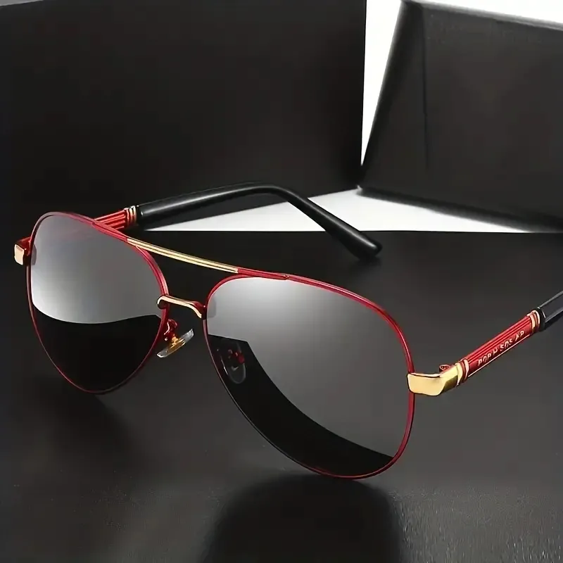 Polarized Sunglasses Men Metal Frame Quality Sun Glasses Brand Design Male Glass