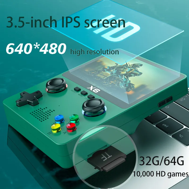 Portable Retro Handheld Game Console 3.5-inch IPS HD 64G Over 10000 Games 3D Joy