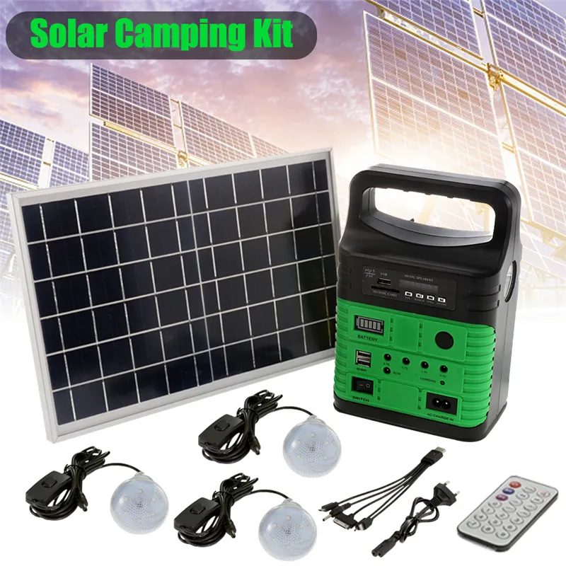 Portable Solar Generator Outdoor Power Mini DC6W Solar Panel 6V-9Ah Lead-acid Ba