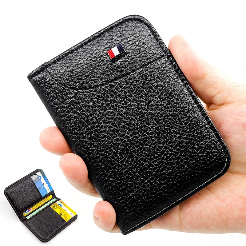Portable Super Slim Soft Wallet PU Leather Mini Credit Card Wallet Purse Card Ho