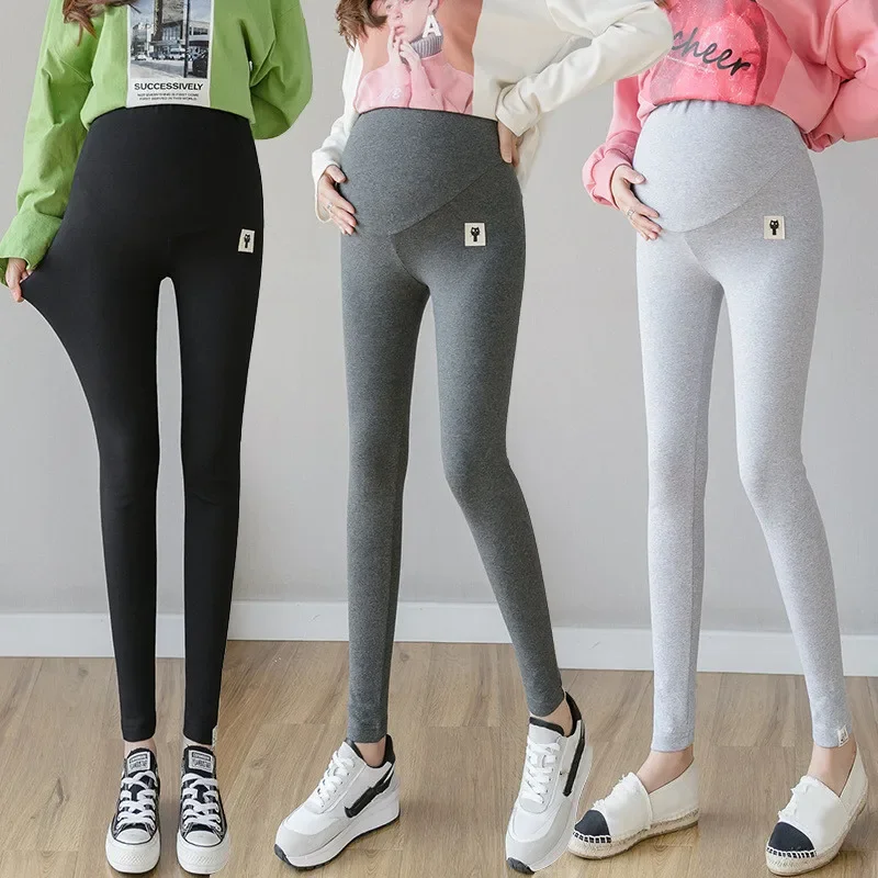 Pregnant Women Adjustable Bottoming Pants Maternity High Waist Tights Pants Wome
