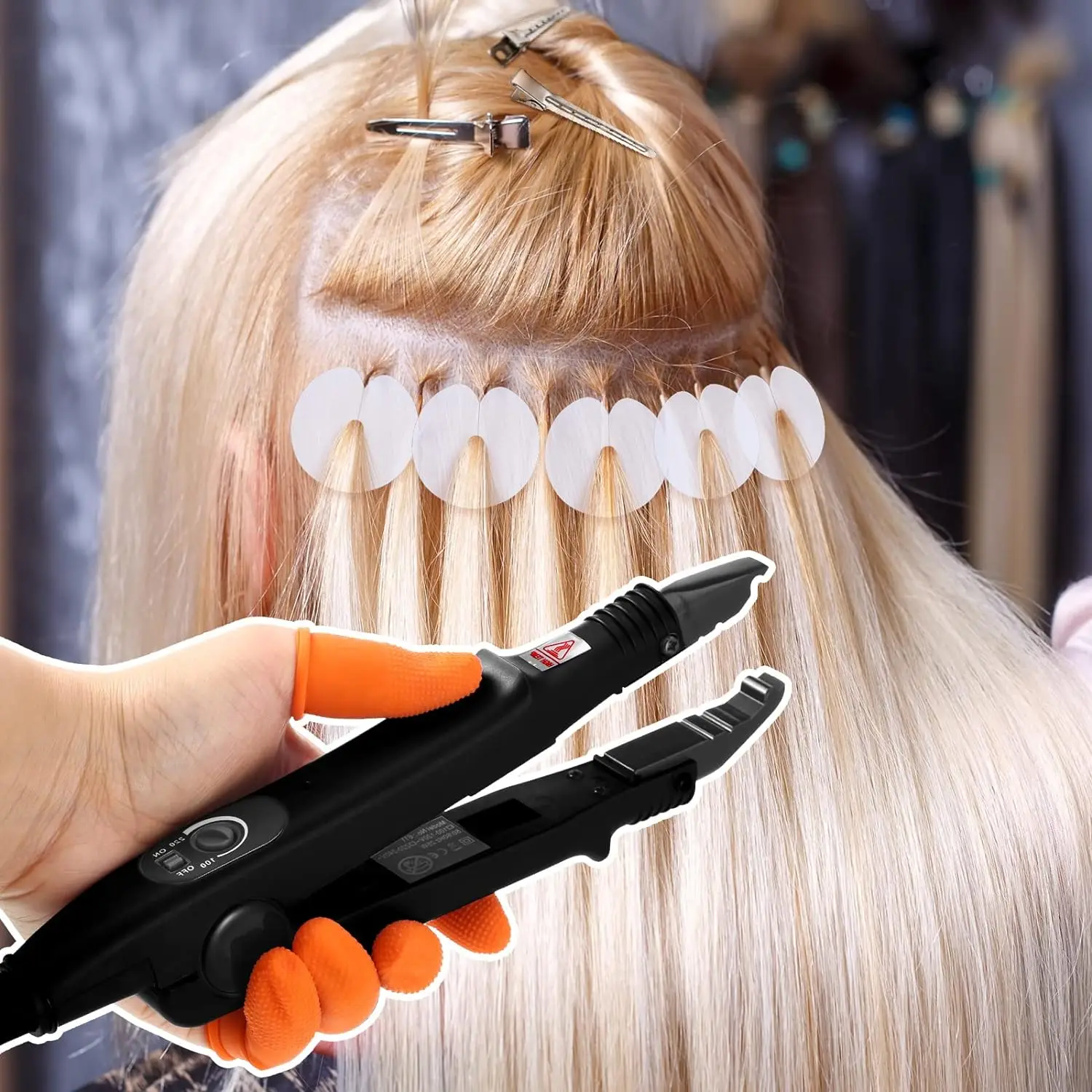 Pro Hair Extensions Tools Fusion Heat Iron Connector Wand Melting Tool Set Itali
