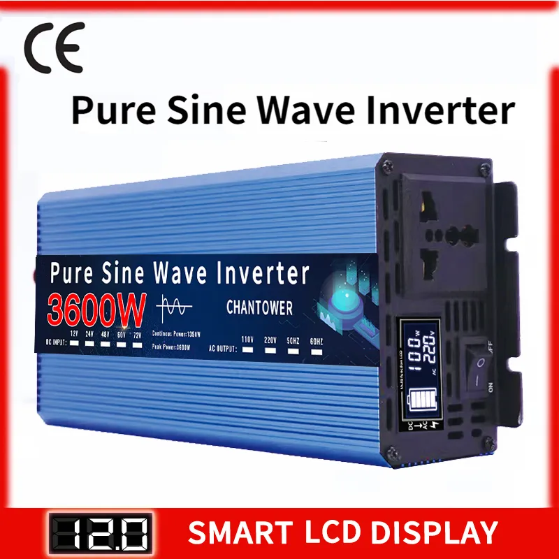 Pure Sine Wave Inverter 12V 220V DC 12/24V To AC 220V 2000W 3000W 3600W Universa