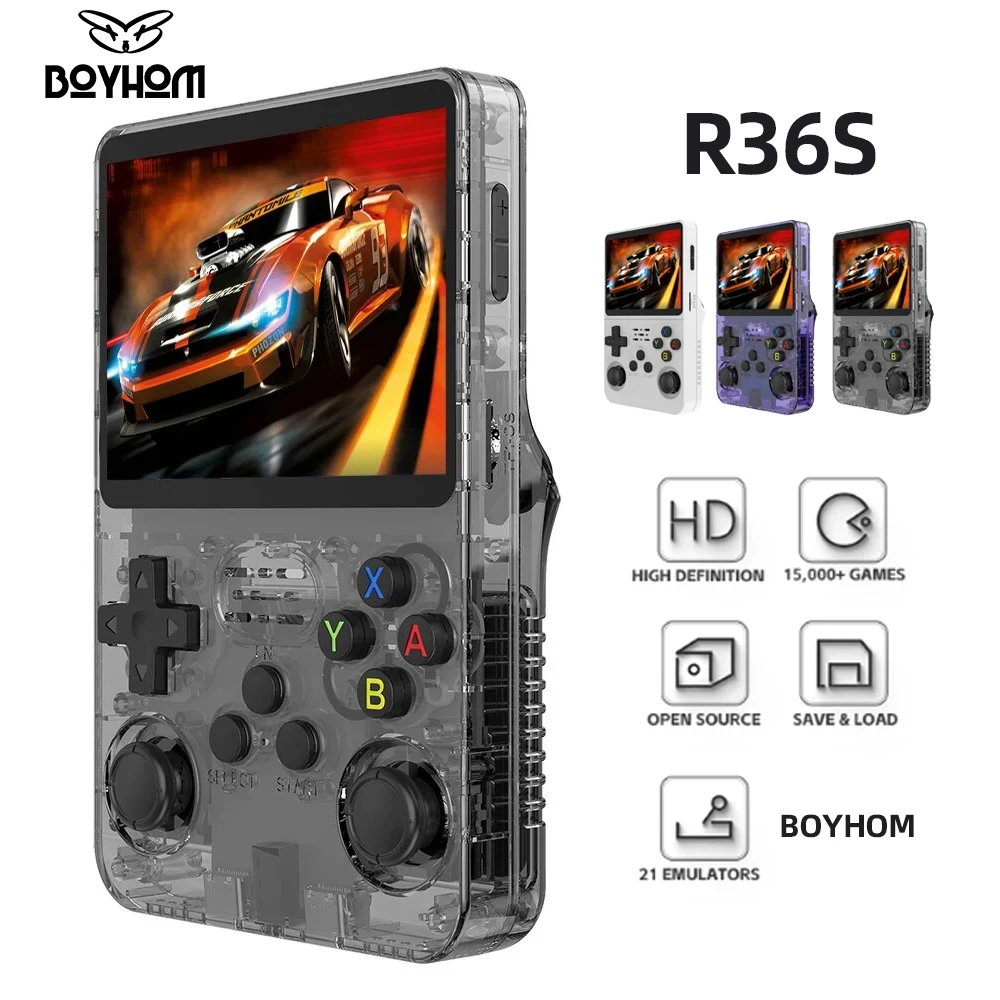 R36S Retro Handheld Video Game Console Linux System 3.5 Inch IPS Screen R35s Pro