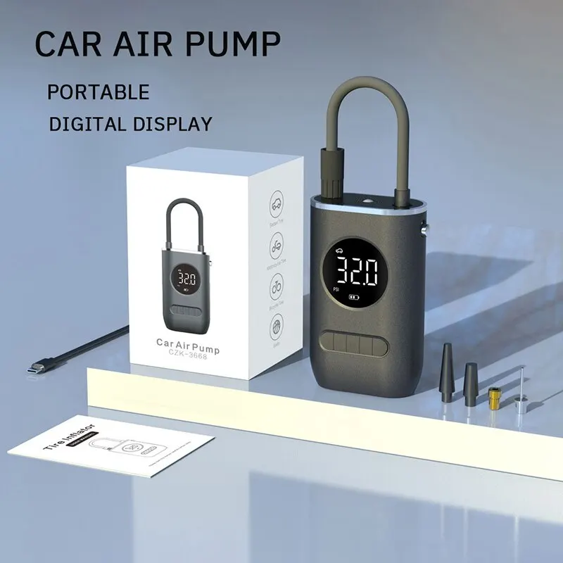 1 Set Car Air Pump Portable Mini Self Propelled Electric Tire Pump Air Pump Hand