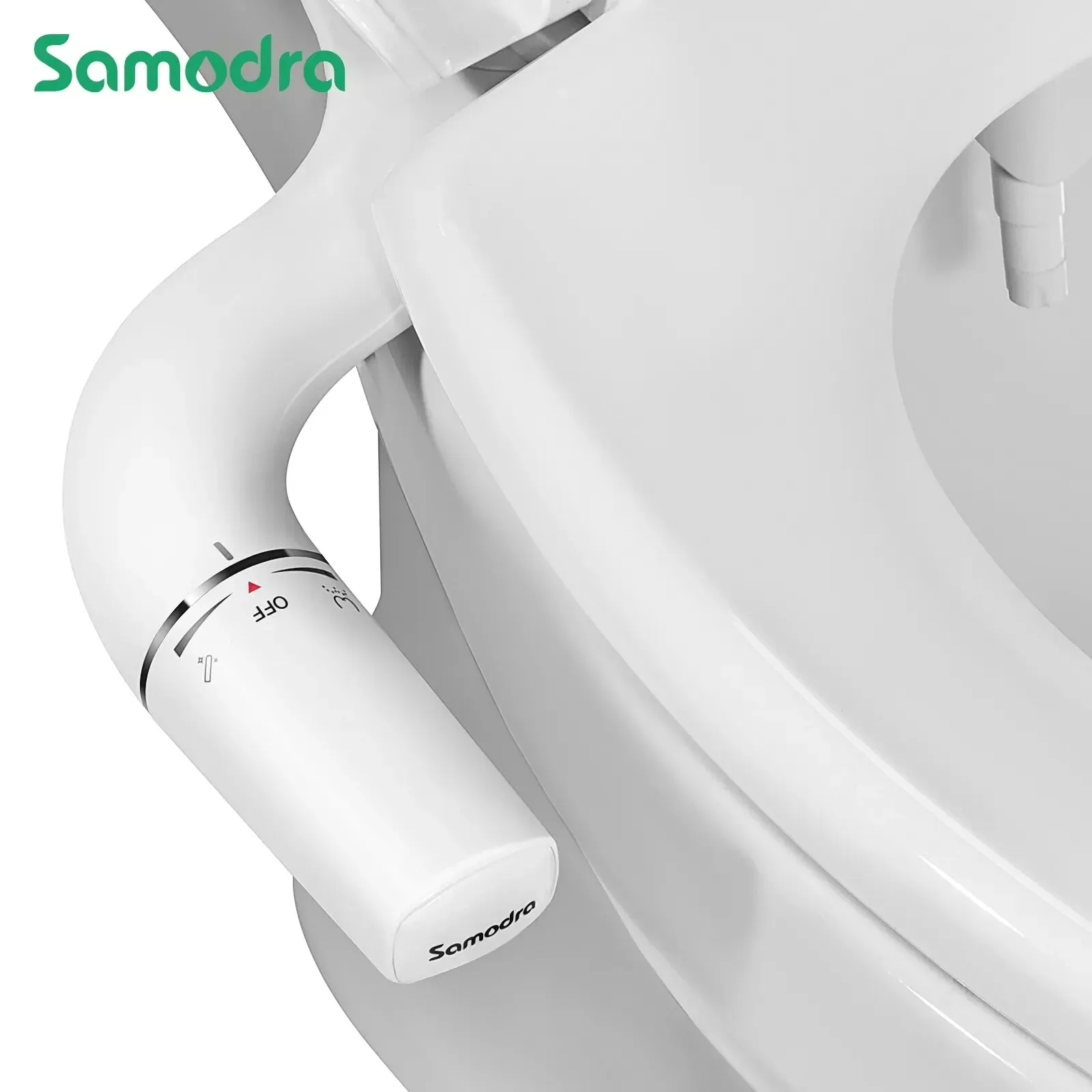 Bidet Attachment Ultra-Slim Toilet Seat Attachment Dual Nozzle Bidet Adjustable 