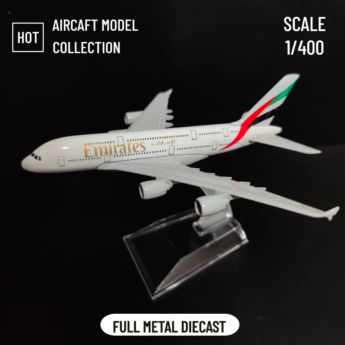 Scale 1:400 Metal Aircraft Replica Emirates Airlines A380 B777 Airplane Diecast 