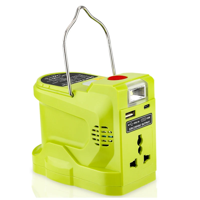 200W Power Inverter Generator for Ryobi 18V Lithium Battery,DC 18V To AC 120V 22