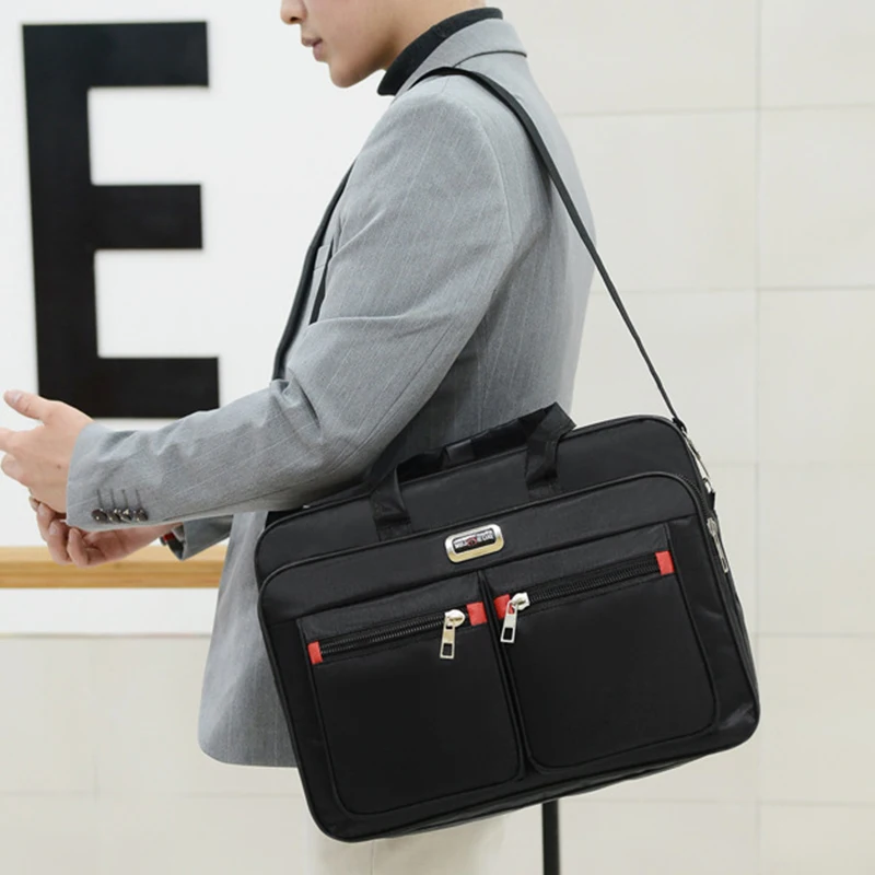 Simple Tote Men Business Briefcase Handbag For 15.6 inch Laptop Bags Large Capac
