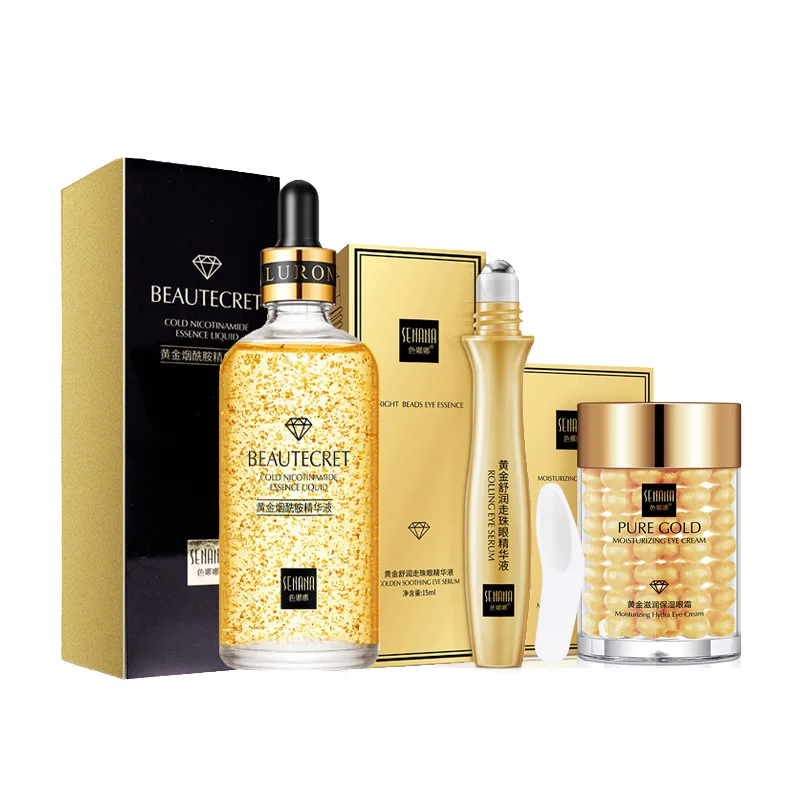 Skincare Set 24K Gold Niacinamide Face Serum Anti Ageing Skin Products Remove Da