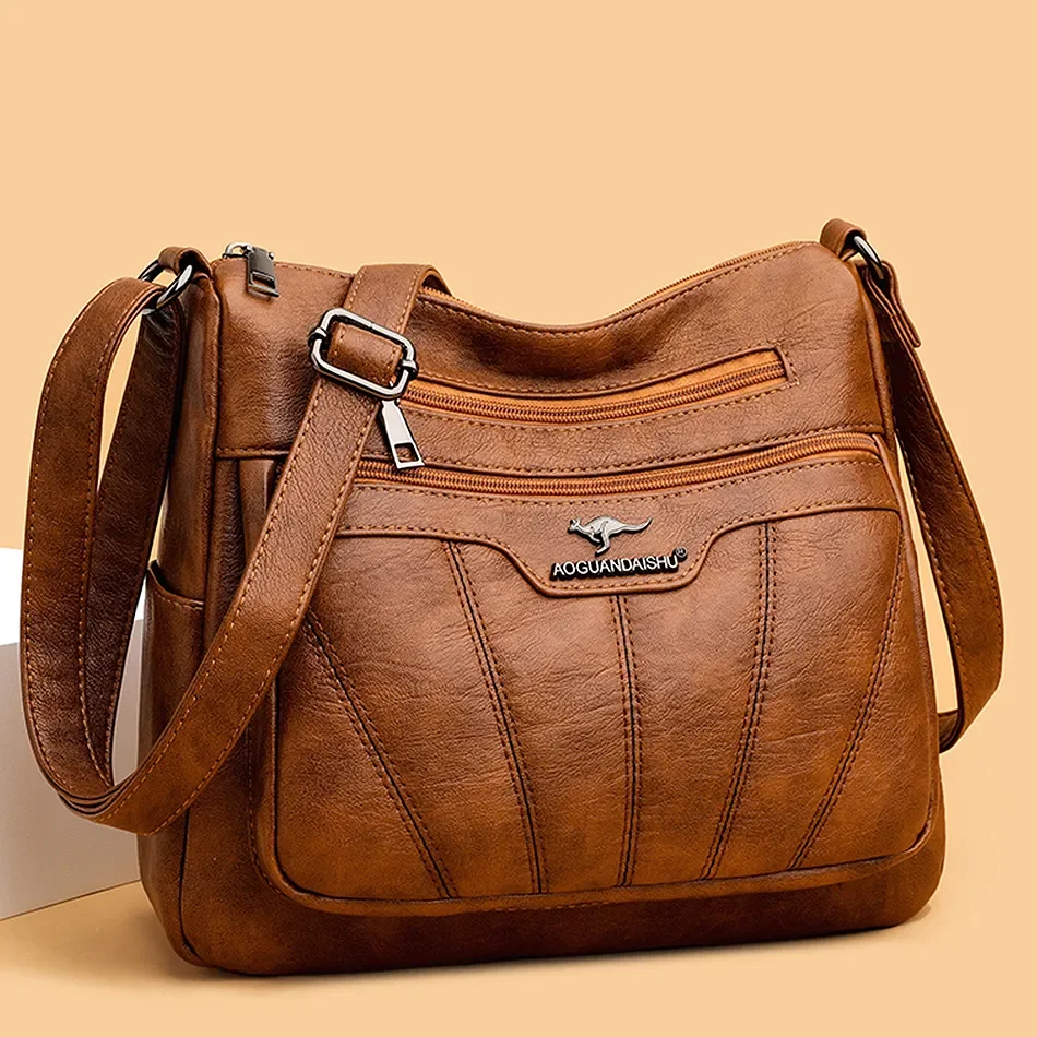 Soft Leather Women Bag Branded Designer Ladies Handbag Purses 2023 Luxury Female