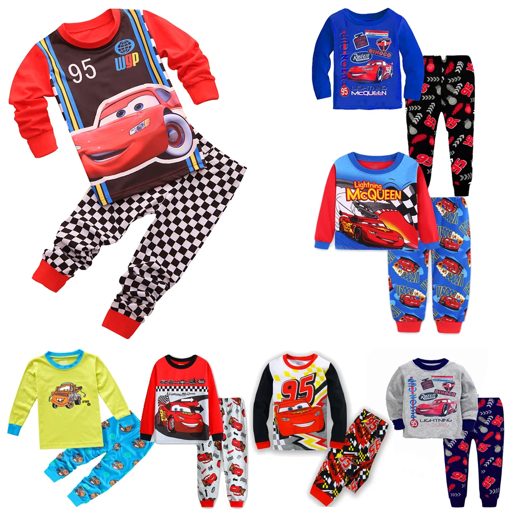 Spring Autumn Children's Clothing Sets Boys 95 Cars McQueen Cartoon Children's C