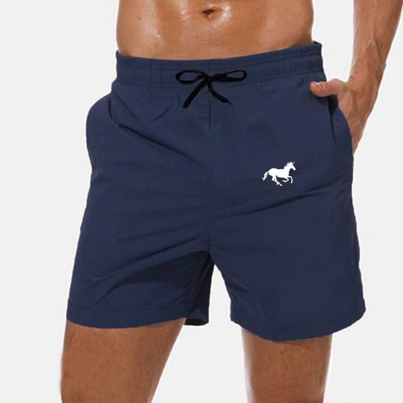 Spring Summer Men Casual Five Pants , Men Sport Shorts , Elastic Waist Print Swe
