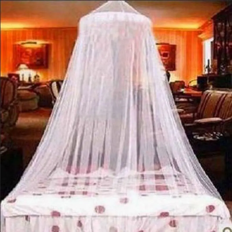 Summer Hung Dome Mosquito Net Princess Style Polyester Lace Mesh Fabric For Home