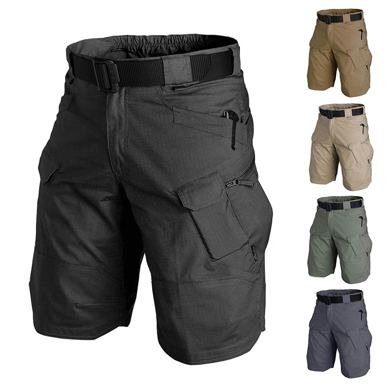 Summer Waterproof Quick Dry Multi-pocket Shorts Men Cargo Shorts Tactical Short 