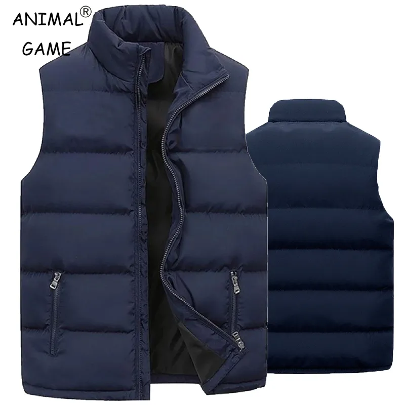 Sweatwear Mens Vest Jacket Warm Sleeveless Coats Winter Waterproof Zipper Outdoo
