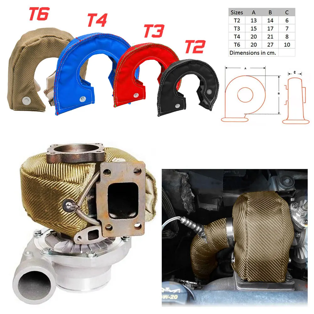 T2 T25 T28 GT28 GT30 GT35Titanium Turbo Blanket Heat Shield Barrier Charger Cove