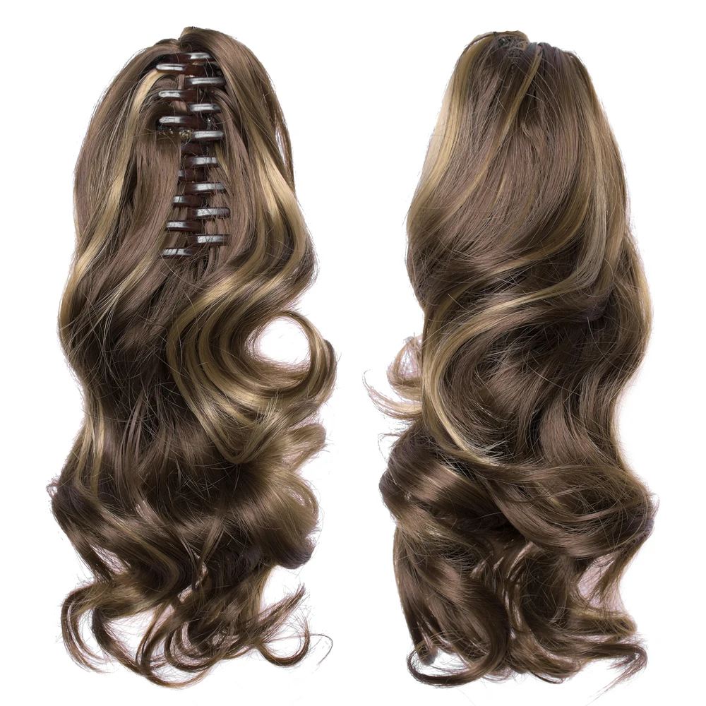 TOPREETY Synthetic Hair Heat Resistant 90gr Wavy Claw Clip in/on Ponytail Hair E