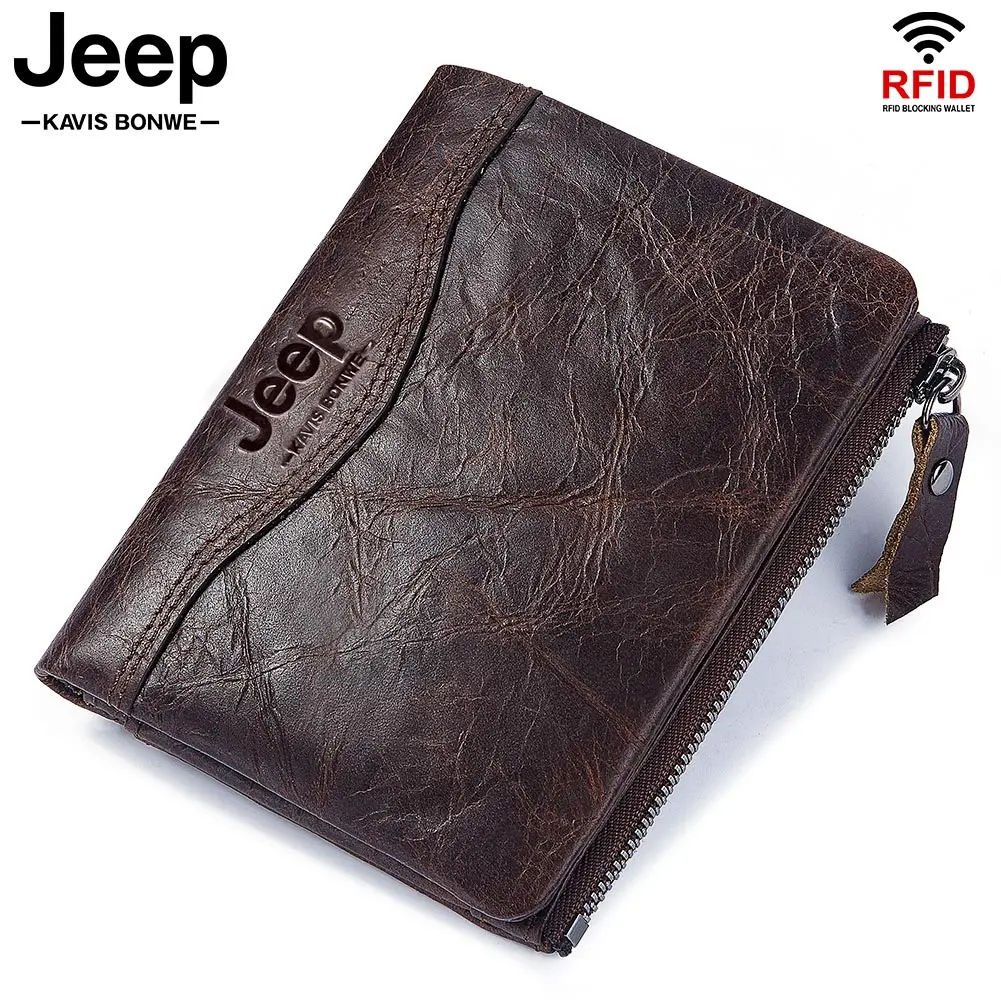 Leather Wallet Men Hasp Design Short Purse With Passport Photo Holder For Male C