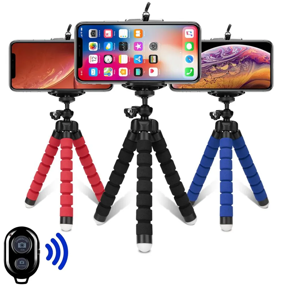 Tripods Tripod For Phone Mobile Camera Holder Clip Smartphone Monopod Tripe Stan