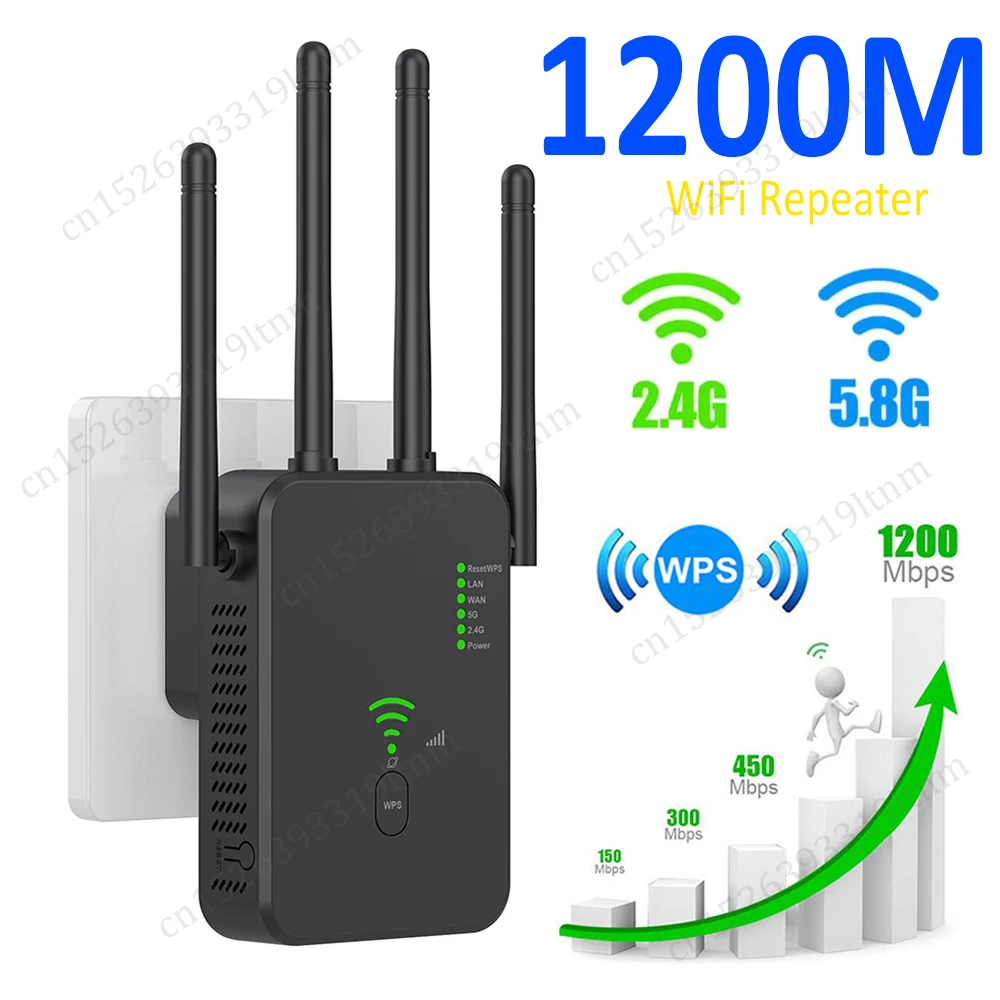 U10 2.4G 5G Wireless WiFi Repeater 1200Mbps Wifi Amplifier Signal Booster Wi-fi 