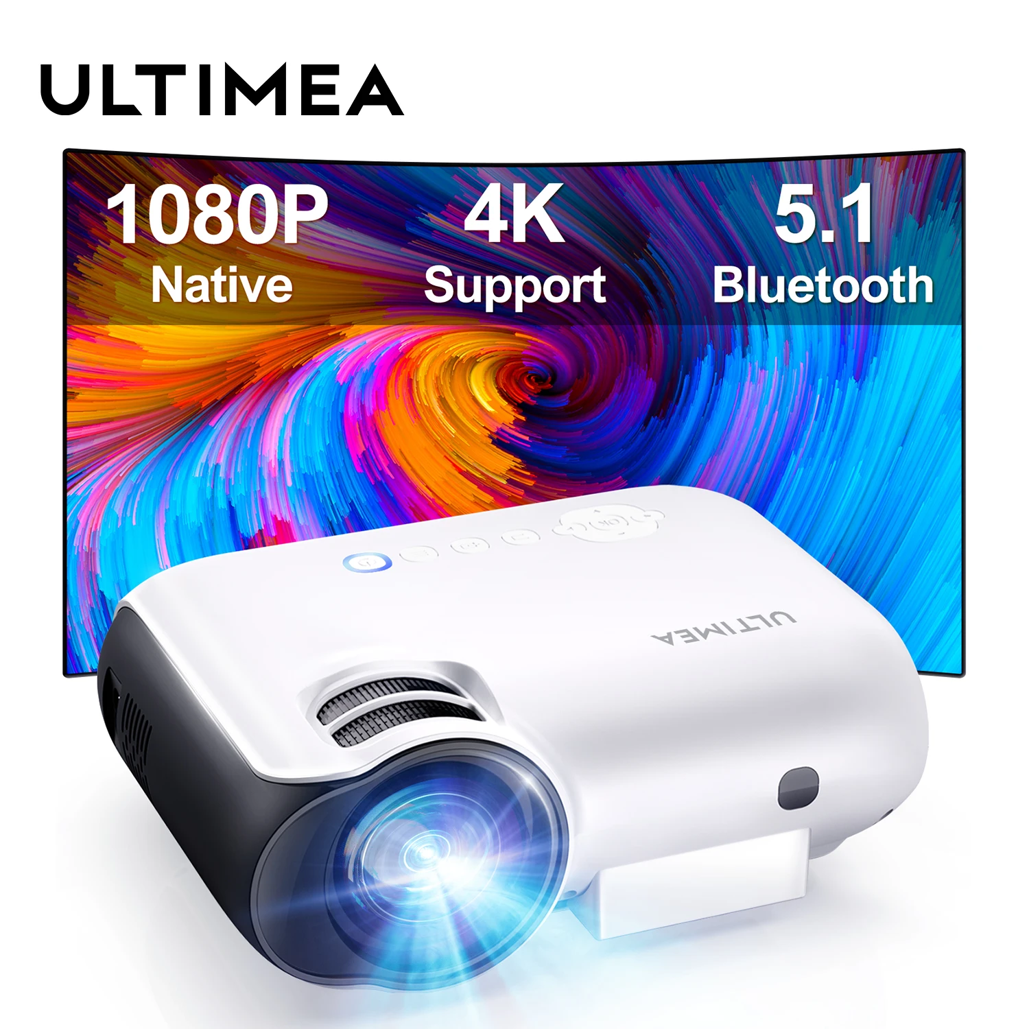 ULTIMEA Portable Projector Mini Smart Real 1080P Full HD Movie Proyector 4K Supp