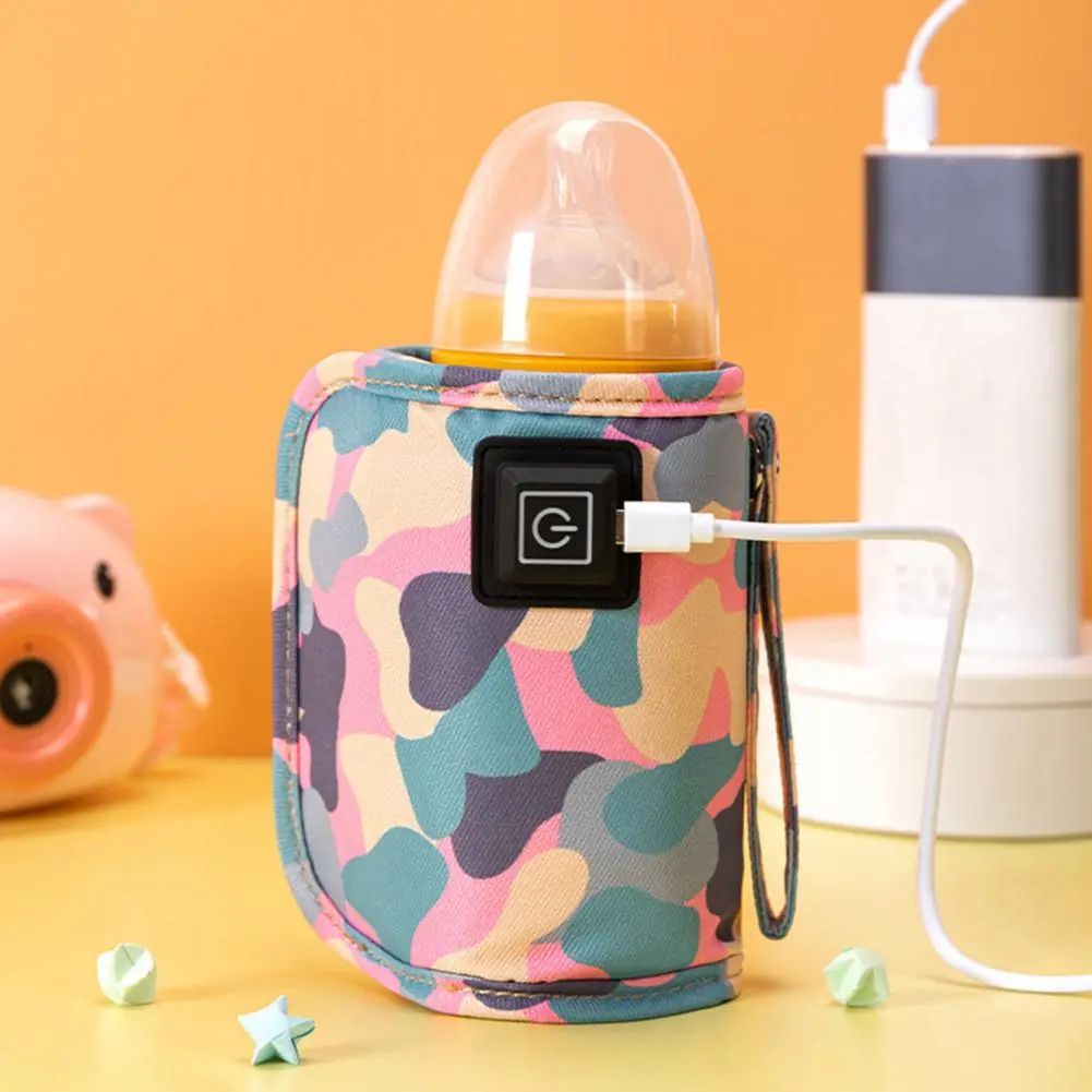 USB Milk Water Warmer Travel Stroller Insulated Bag Baby Nursing Bottle Heater S