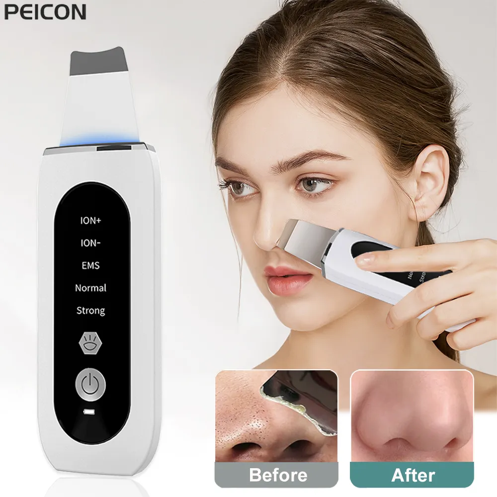 Ultrasonic Skin Scrubber Peeling Blackhead Remover Deep Face Cleaning Ultrasonic