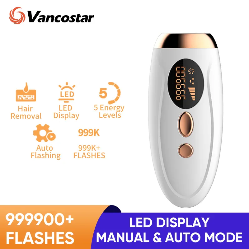 Vancostar 999900 Flash Laser Hair Removal for Women Men Permanent Bikinis Trimme