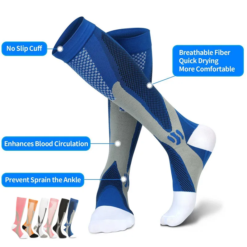 Varicose Veins Socks Compression Stockings Nurse Sports Cycling Socks for Diabet