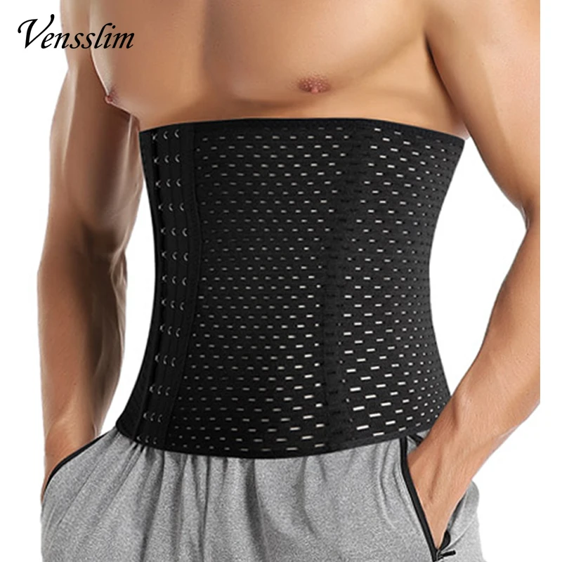 Vensslim Men Slimming Body Shaper Waist Trainer Trimmer Belt Abdomen Belly Corse