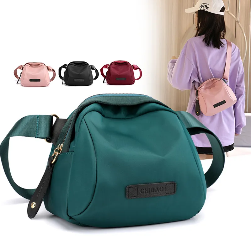 Vento Marea Shell Small Shoulder Bag For Women New Nylon Wide Strap Crossbody Ba