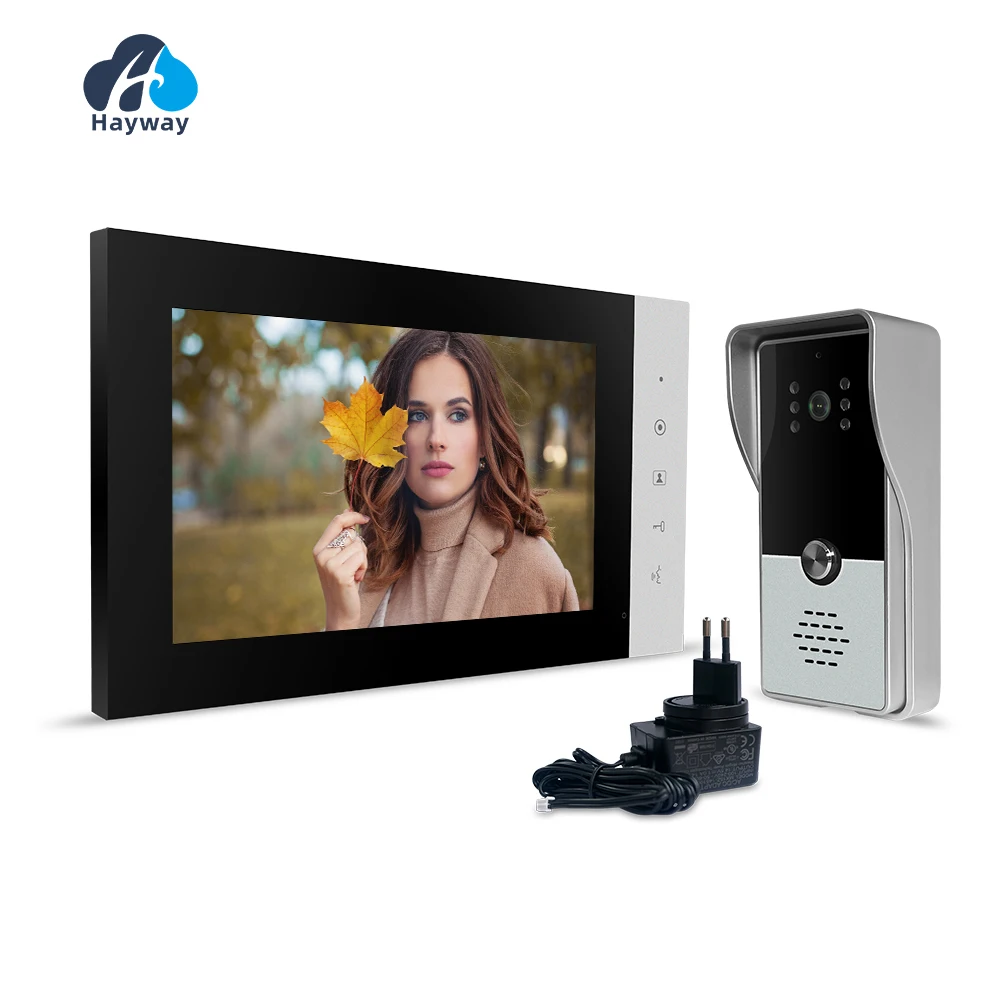 Video Intercom System Kit Wired Video Doorbell Phone Rainproof Call Panel IR Cam