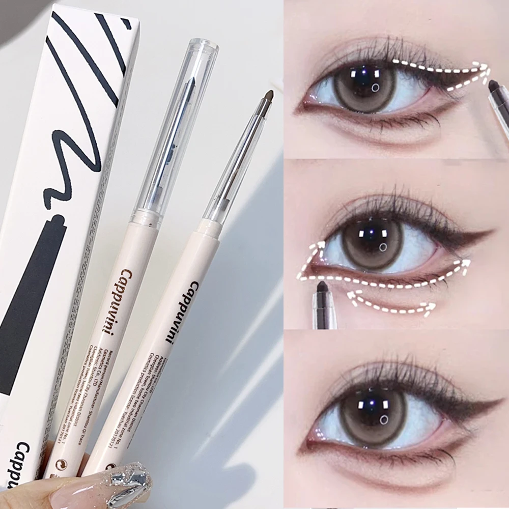 Waterproof Matte Eyeliner Gel Pen Long Lasting Quick-drying Smooth Brown Smoky C