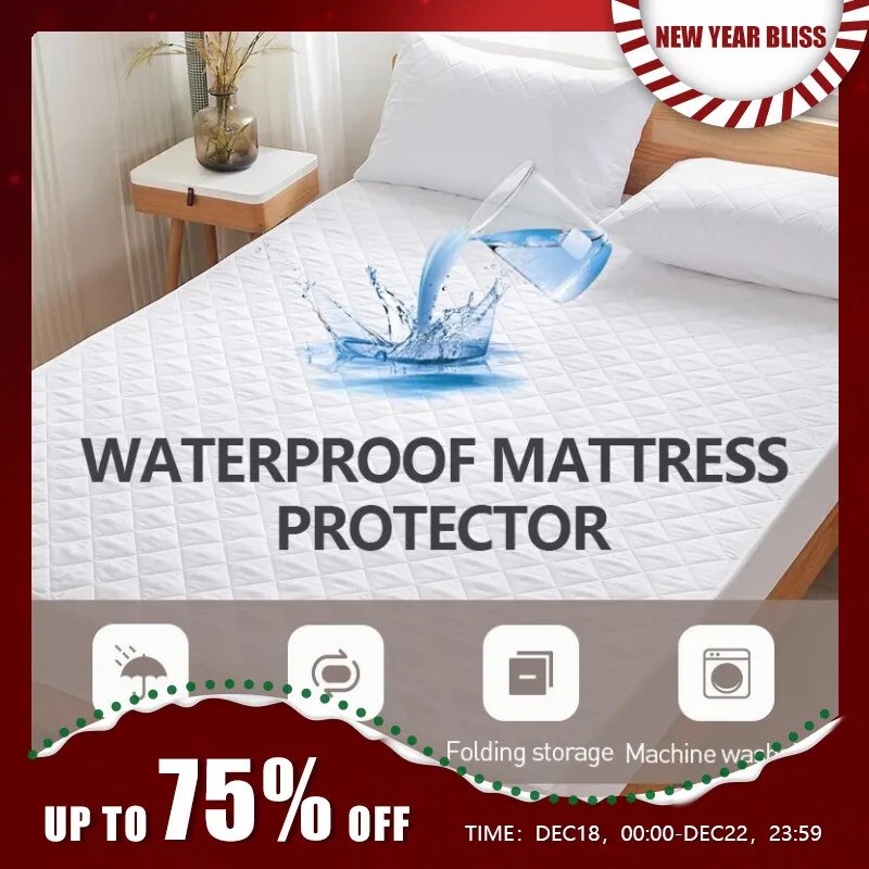 Waterproof Mattress Protector, Fitted Sheet Waterproof Mattress Cover, Breathabl