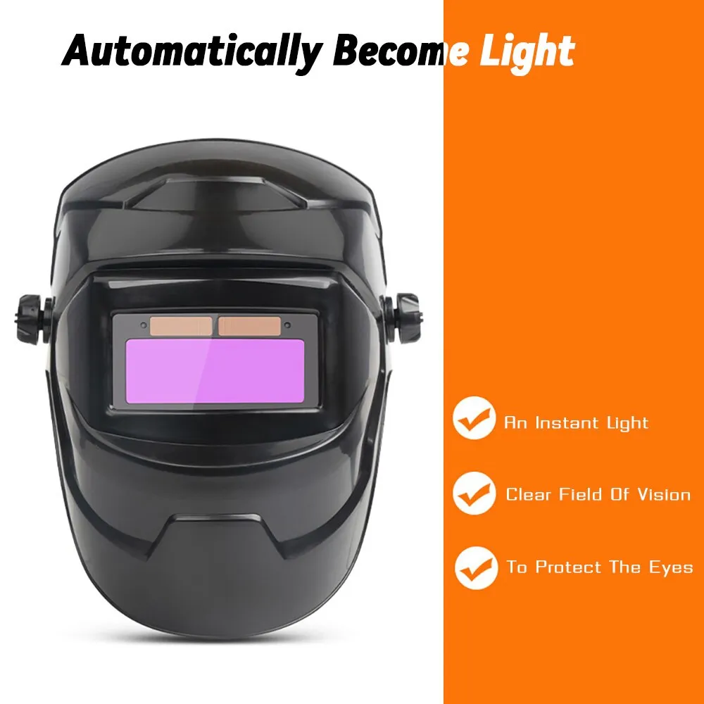 Welding Helmet Welder Mask Chameleon Large View True Color Solar Power Auto Dark