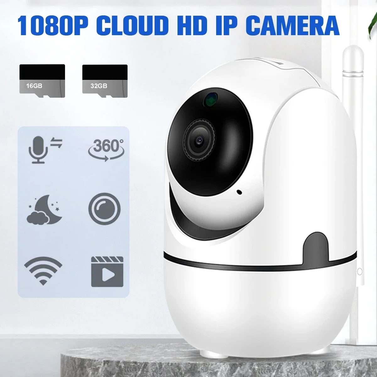 Wifi Surveillance Camera Baby Monitor 1080p CCTV HD Smart IP Security Camera Two