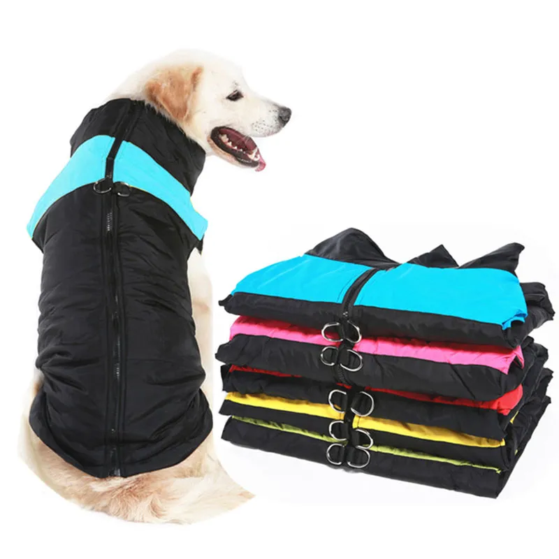 Winter Pet Dog Clothes Warm Big Dog Coat Puppy Clothing Waterproof Pet Vest Jack