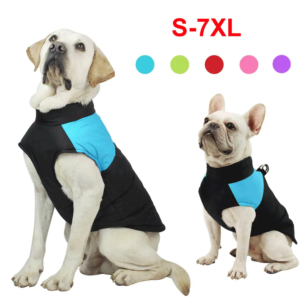 Winter Warm Dog Clothes Waterproof Outfit Vest For Big Small Medium Dogs Pet Pup