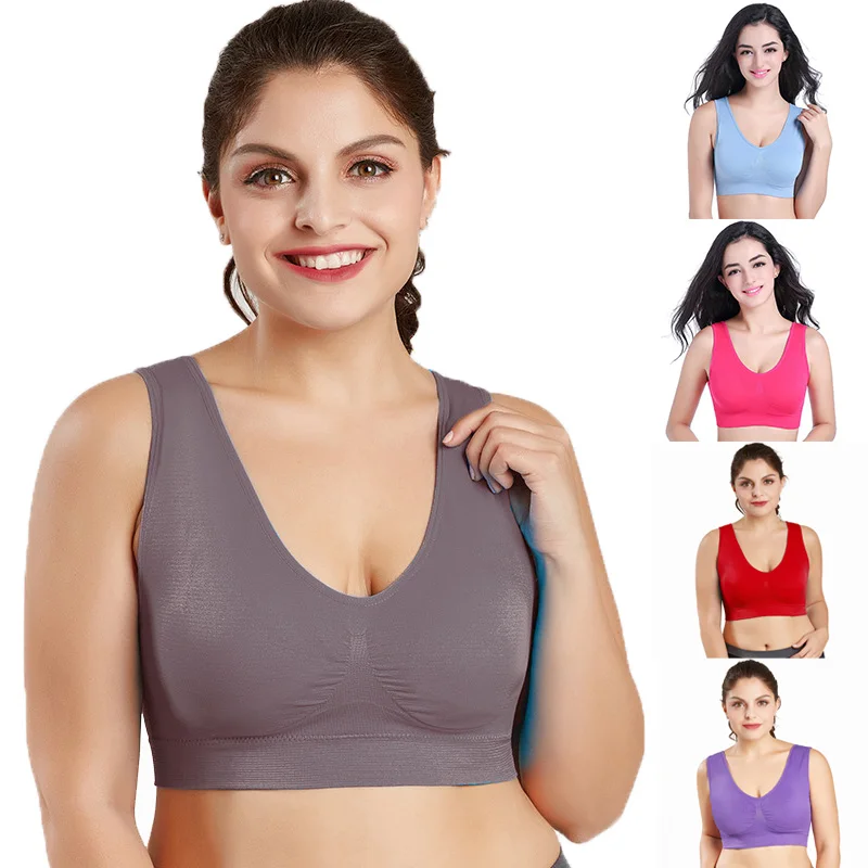 Women Bra Yoga Underwear Padded Gym Crop Tops Bralette Female Sport Seamless Fit